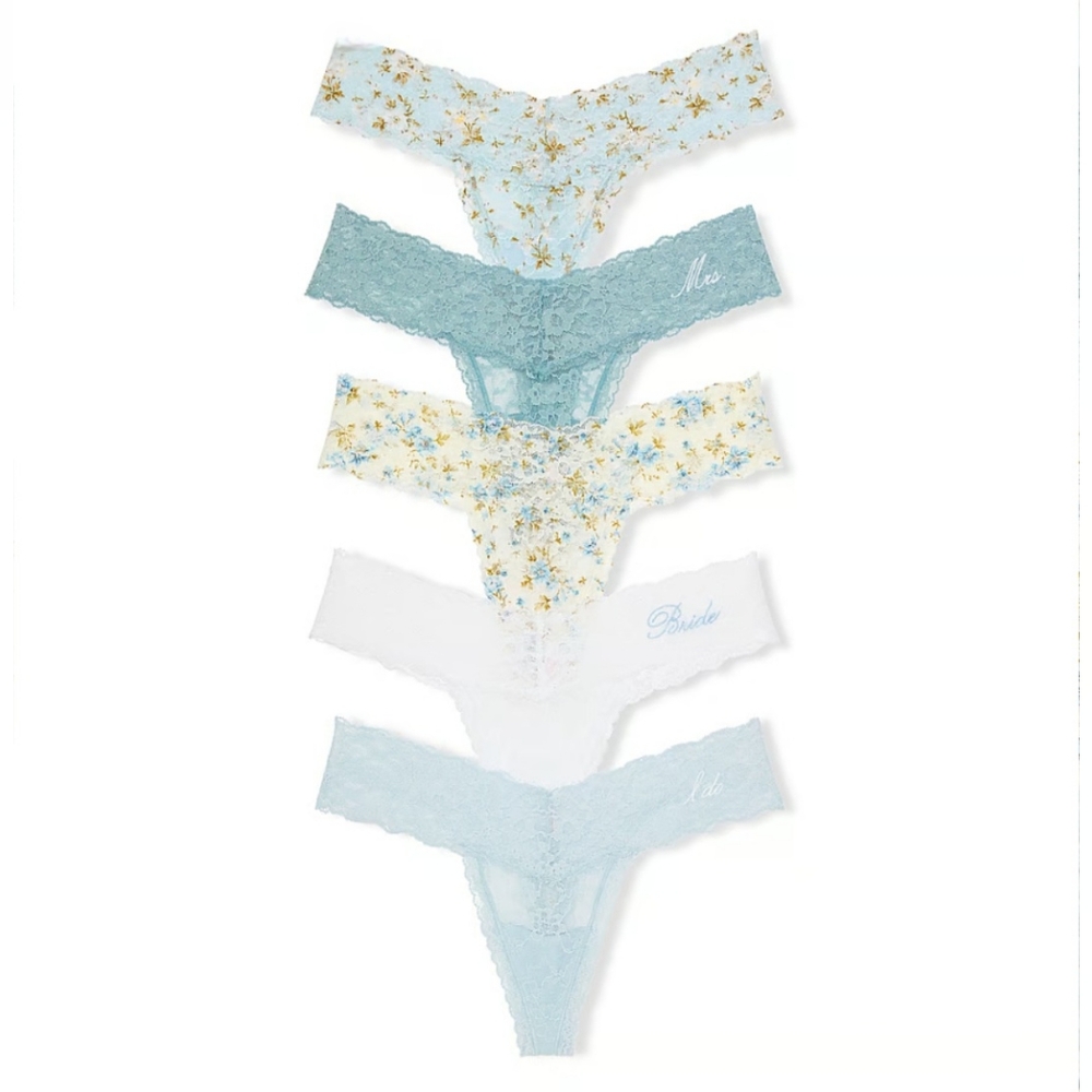Victoria's Secret Lace Thong Panty 5 Pack.